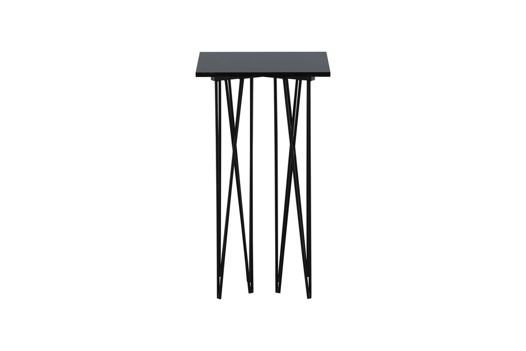 Furniture Fashion Stone - Side Table Square 40*40 - Artifical Stone / Black