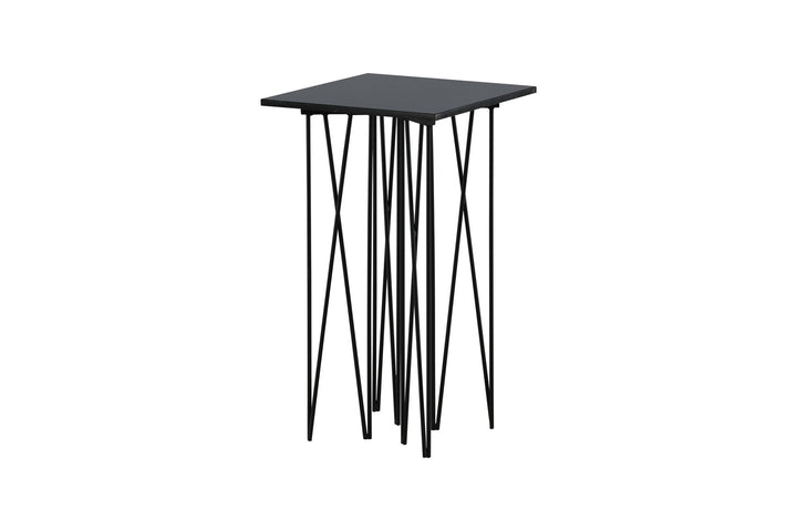 Furniture Fashion Stone - Side Table Square 40*40 - Artifical Stone / Black