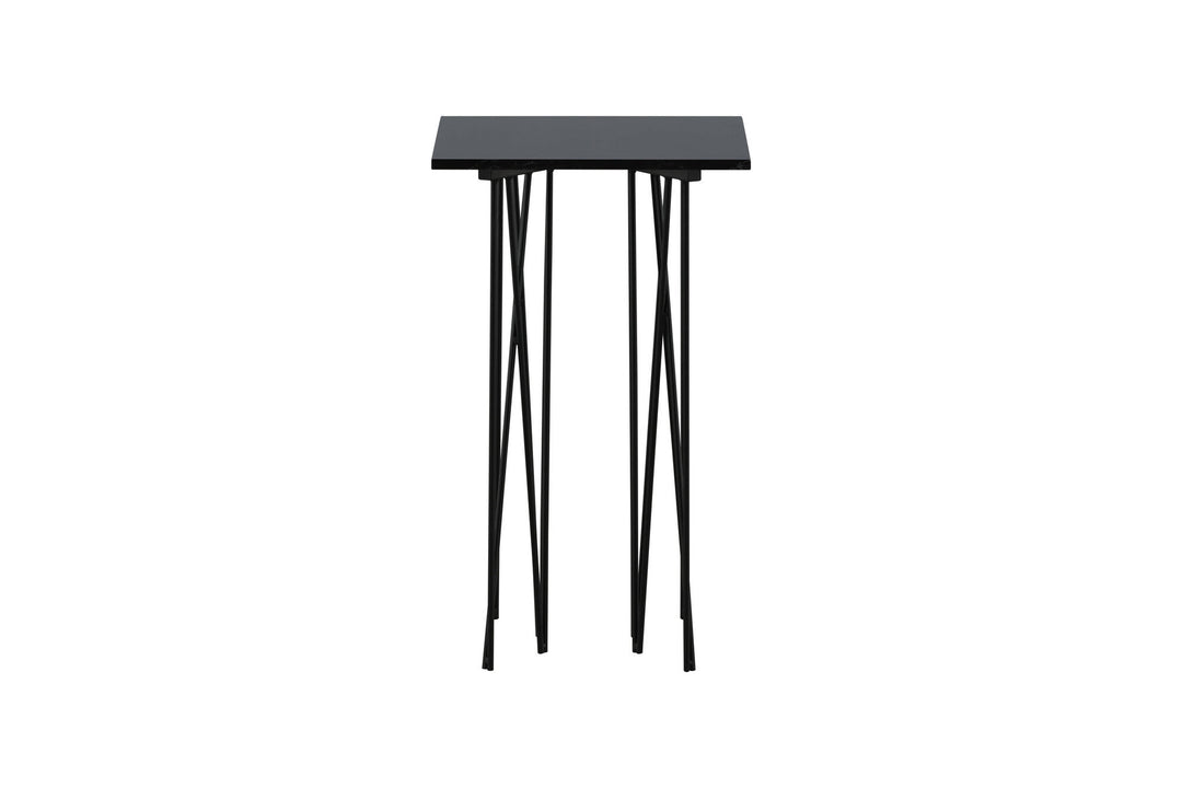 Furniture Fashion Stone - Side Table Square 40*40 - Artifical Stone / Black