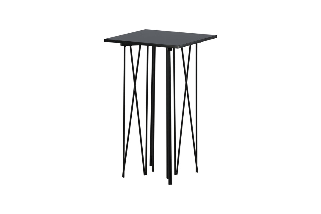 Furniture Fashion Stone - Side Table Square 40*40 - Artifical Stone / Black