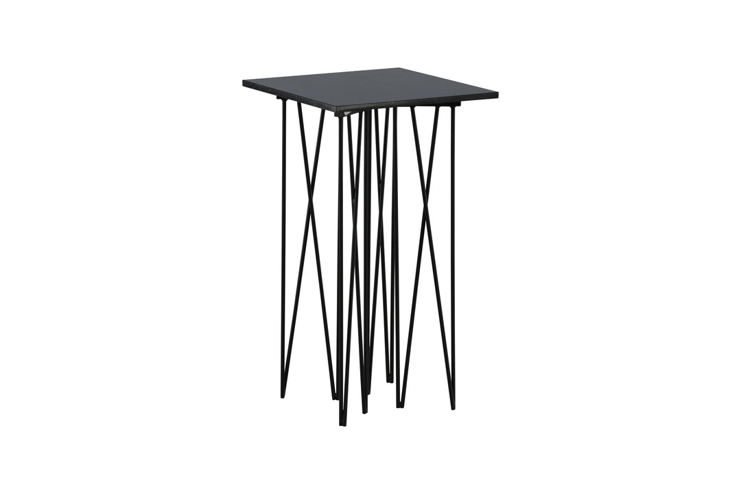 Furniture Fashion Stone - Side Table Square 40*40 - Artifical Stone / Black