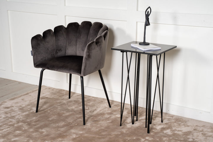 Furniture Fashion Stone - Side Table Square 40*40 - Artifical Stone / Black