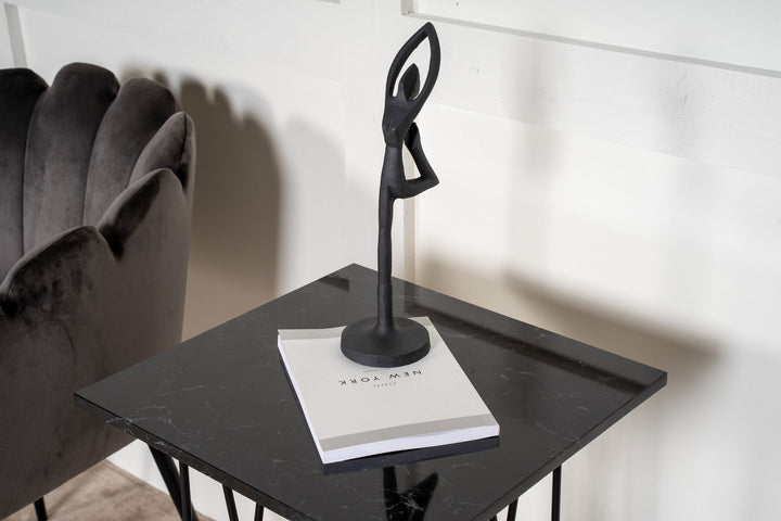 Furniture Fashion Stone - Side Table Square 40*40 - Artifical Stone / Black