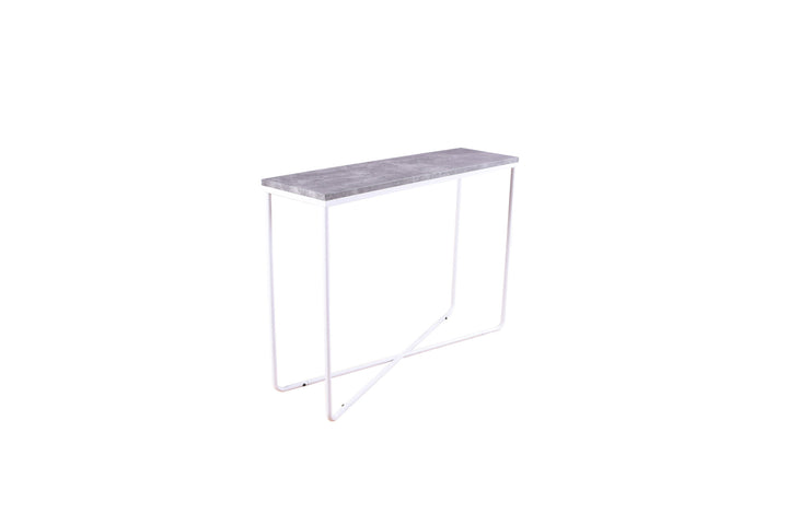 Venture Home Palace Side Table - White / Concrete-look