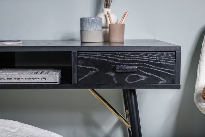 Venture Home Gold Desk top Black veneer