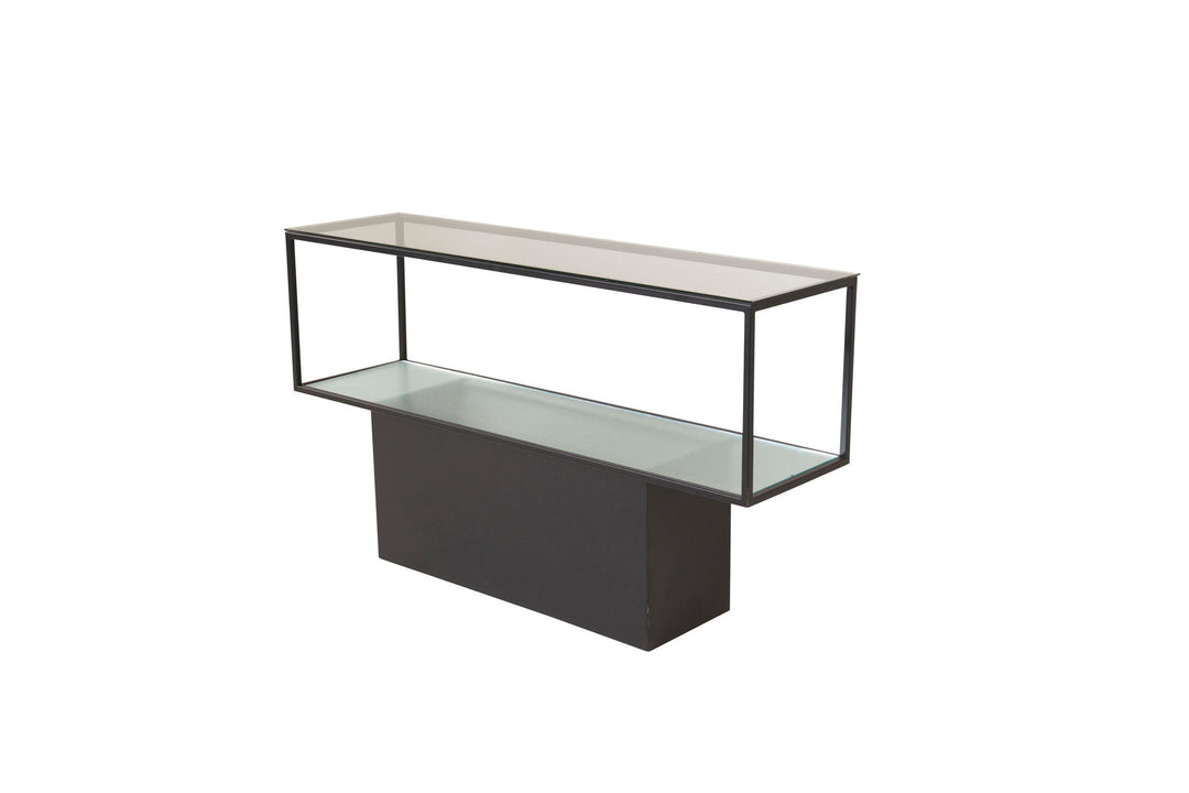 Furniture Fashion Maglehem - Shelf - Glass / Black