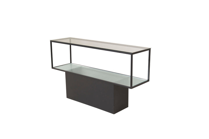 Furniture Fashion Maglehem - Shelf - Glass / Black