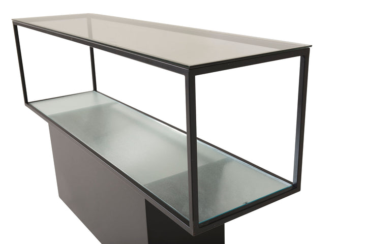 Furniture Fashion Maglehem - Shelf - Glass / Black