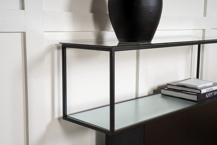 Furniture Fashion Maglehem - Shelf - Glass / Black