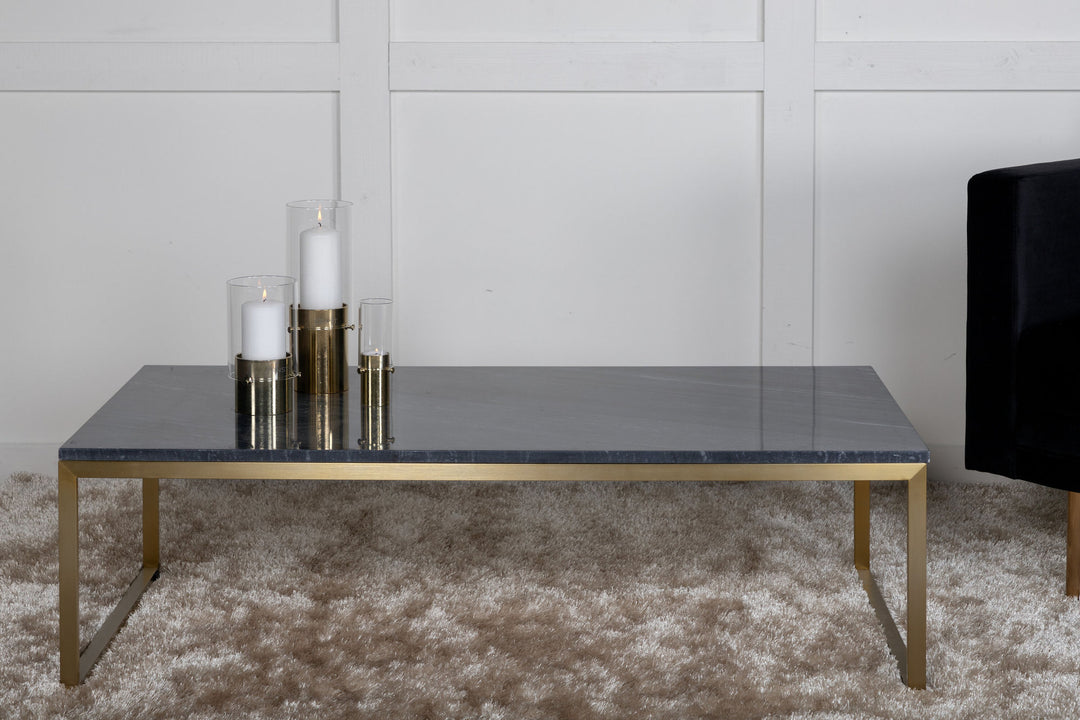 Venture Home Estelle Sofa Table 120*60*36 Grey Marble / Brass