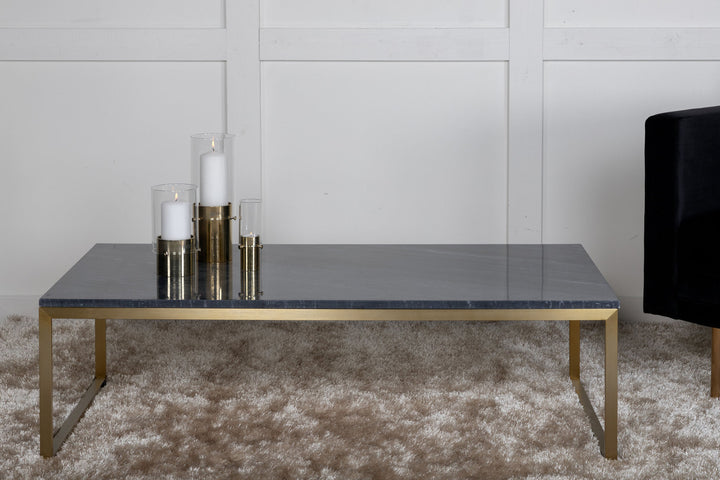 Venture Home Estelle Sofa Table 120*60*36 Grey Marble / Brass