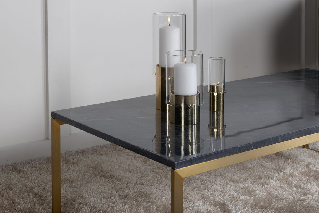 Venture Home Estelle Sofa Table 120*60*36 Grey Marble / Brass