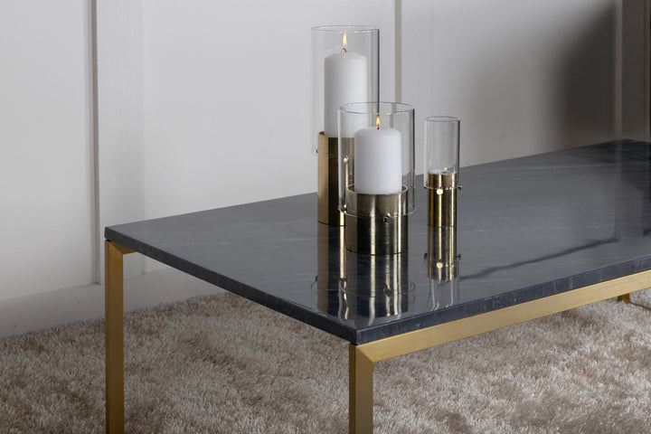 Venture Home Estelle Sofa Table 120*60*36 Grey Marble / Brass