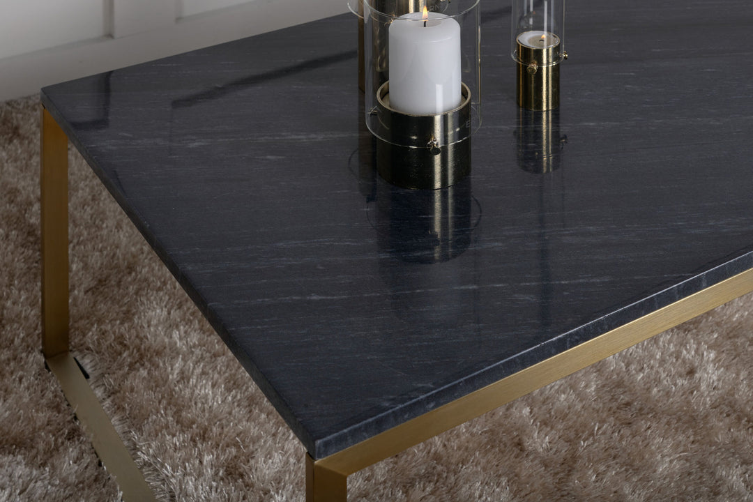 Venture Home Estelle Sofa Table 120*60*36 Grey Marble / Brass