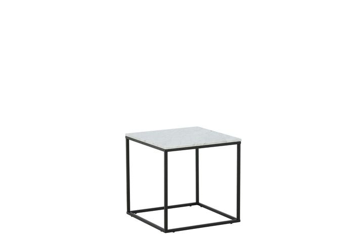 Venture Home Estelle Side Table White Marble / Matt Black