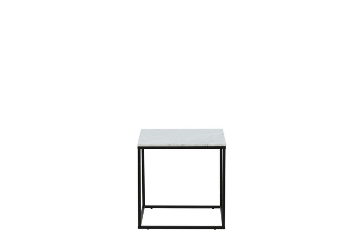 Venture Home Estelle Side Table White Marble / Matt Black