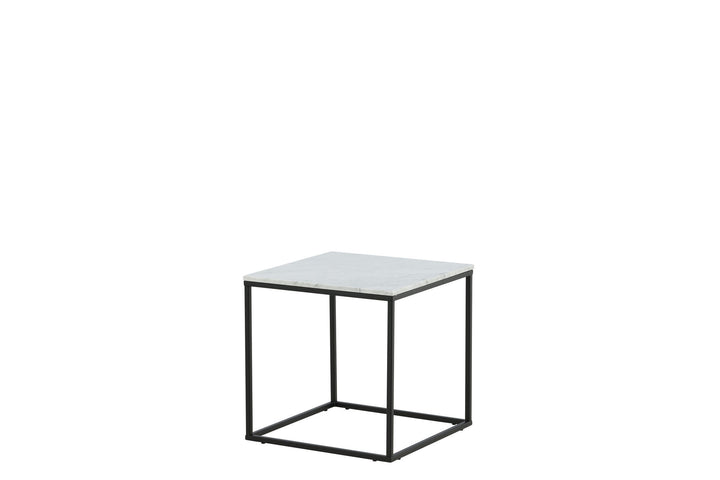 Venture Home Estelle Side Table White Marble / Matt Black