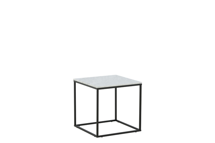 Venture Home Estelle Side Table White Marble / Matt Black