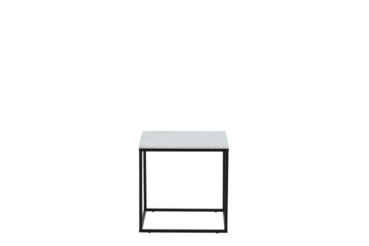 Venture Home Estelle Side Table White Marble / Matt Black