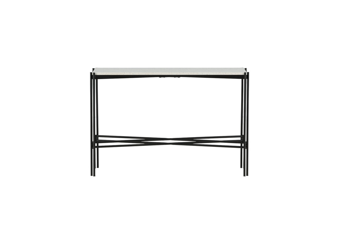 Venture Home Razzia Side Table 110*30*75 White Terazzo / Black