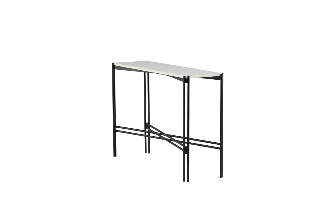 Venture Home Razzia Side Table 110*30*75 White Terazzo / Black