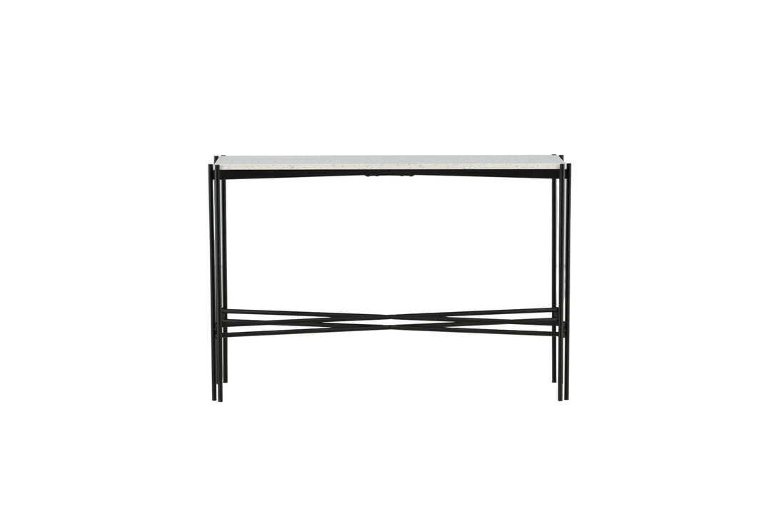 Venture Home Razzia Side Table 110*30*75 White Terazzo / Black