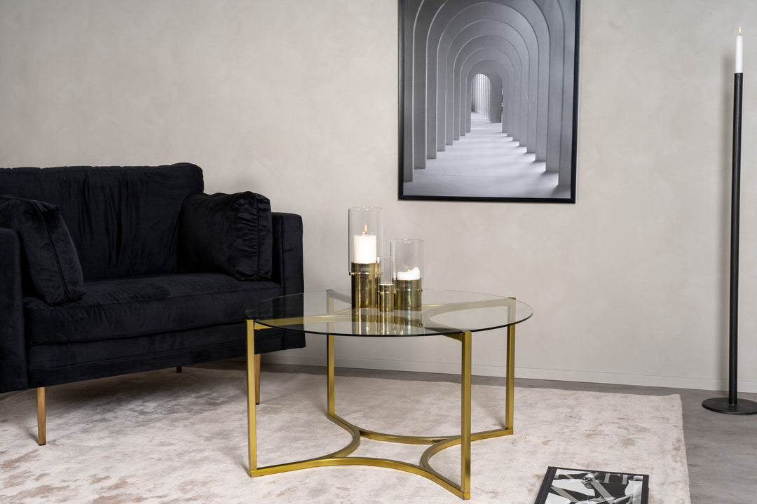 Furniture Fashion Kivik - Sofa Table - Glass / Brushed Brass