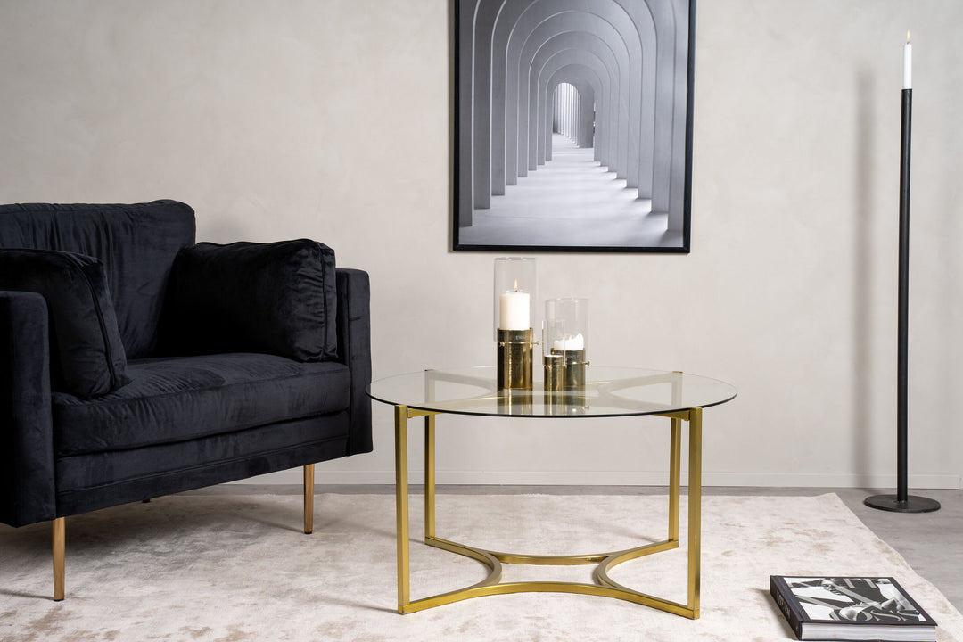 Furniture Fashion Kivik - Sofa Table - Glass / Brushed Brass