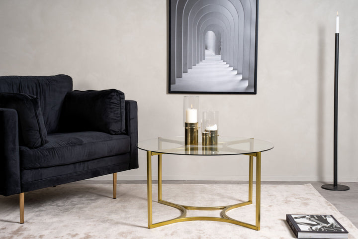 Furniture Fashion Kivik - Sofa Table - Glass / Brushed Brass