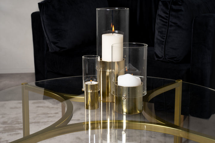 Furniture Fashion Kivik - Sofa Table - Glass / Brushed Brass