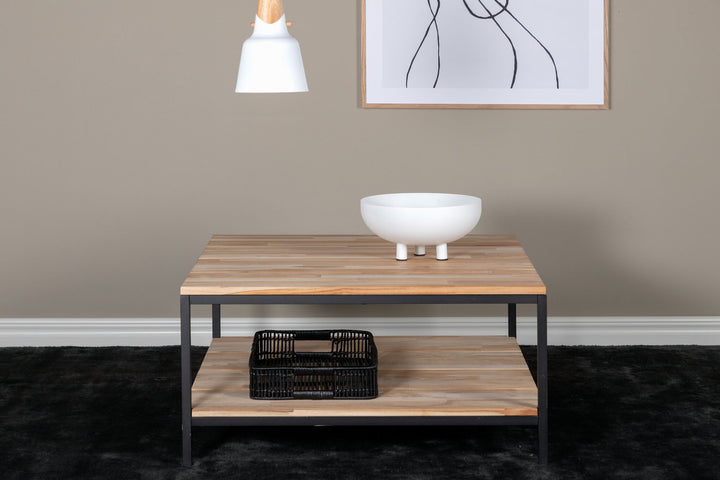 Venture Home Cirebon Soffbord Svart / Naturträ - 80*80*H40