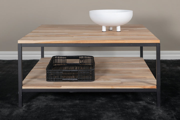 Venture Home Cirebon Soffbord Svart / Naturträ - 80*80*H40