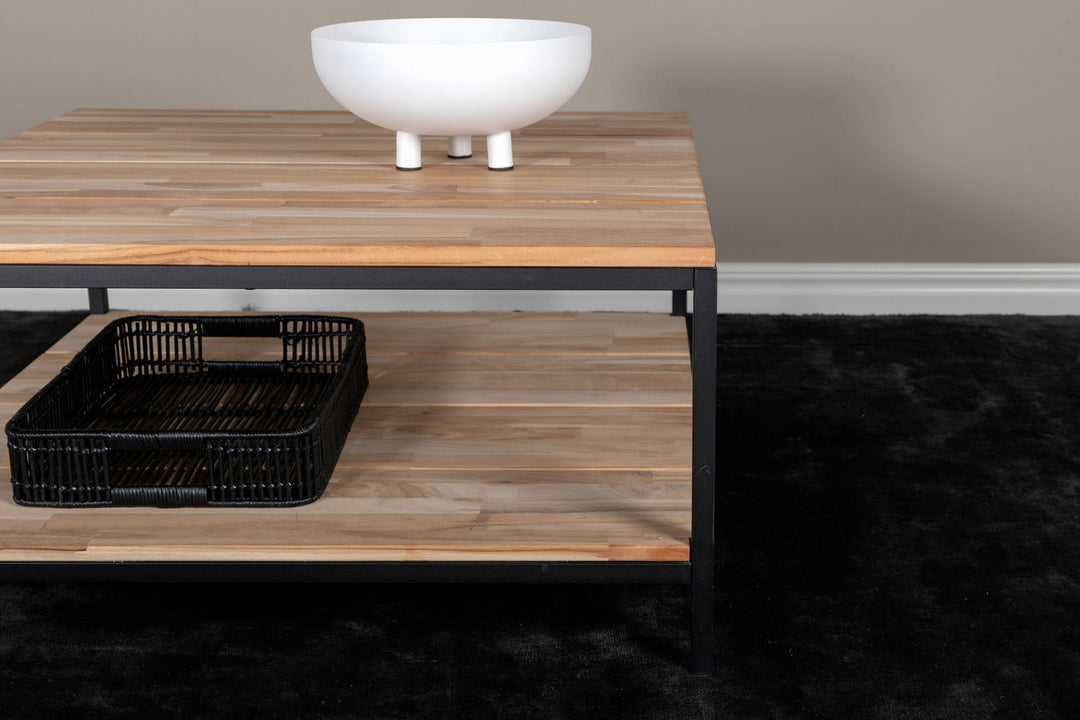 Venture Home Cirebon Soffbord Svart / Naturträ - 80*80*H40
