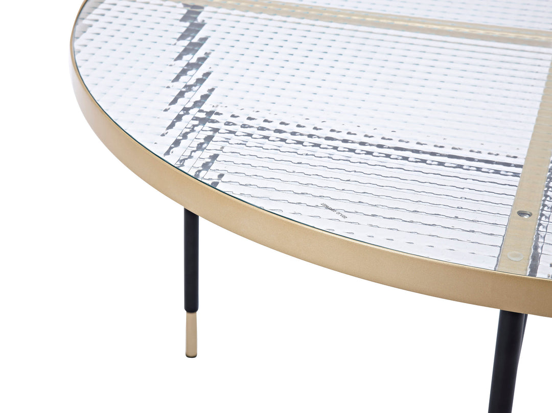 Venture Home Bubbles Sofa Table ø98 - Brass / Pressed Glass
