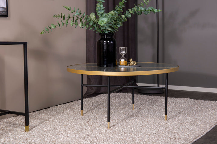 Venture Home Bubbles Sofa Table ø98 - Brass / Pressed Glass
