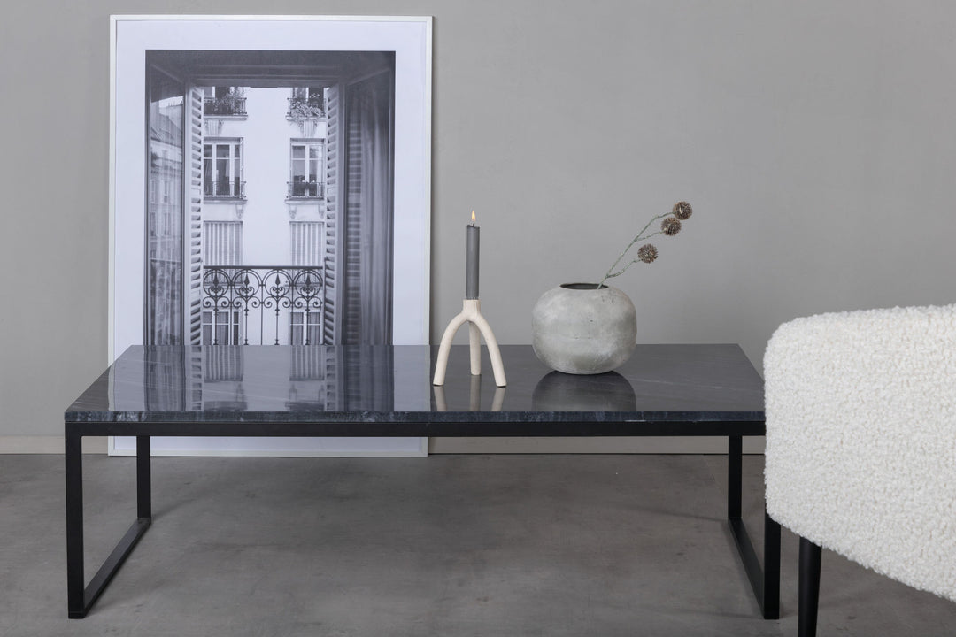 Venture Home Estelle Sofa Table 120*60*36 Grey Marble / Black