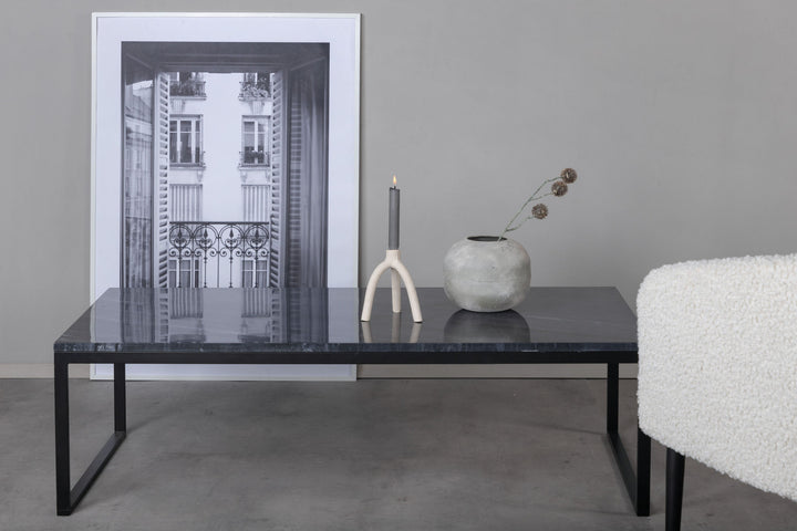 Venture Home Estelle Sofa Table 120*60*36 Grey Marble / Black