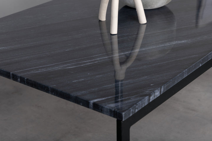 Venture Home Estelle Sofa Table 120*60*36 Grey Marble / Black