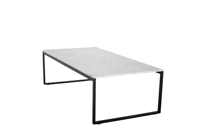 Venture Home Estelle Sofa Table 120*60*36 White marble / Matt Black