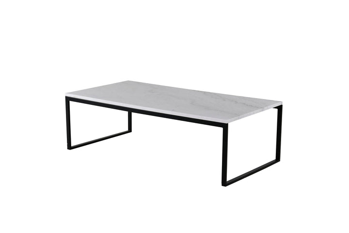 Venture Home Estelle Sofa Table 120*60*36 White marble / Matt Black