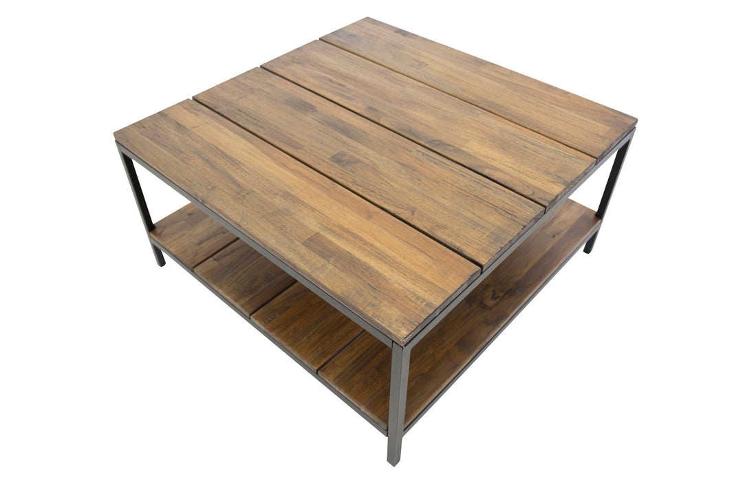 Venture Home Padang Soffbord - Svart / Mörk Teak - 80*80*H40