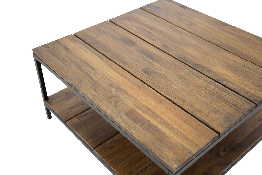 Venture Home Padang Soffbord - Svart / Mörk Teak - 80*80*H40