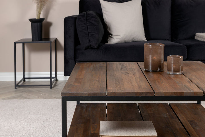 Venture Home Padang Soffbord - Svart / Mörk Teak - 80*80*H40