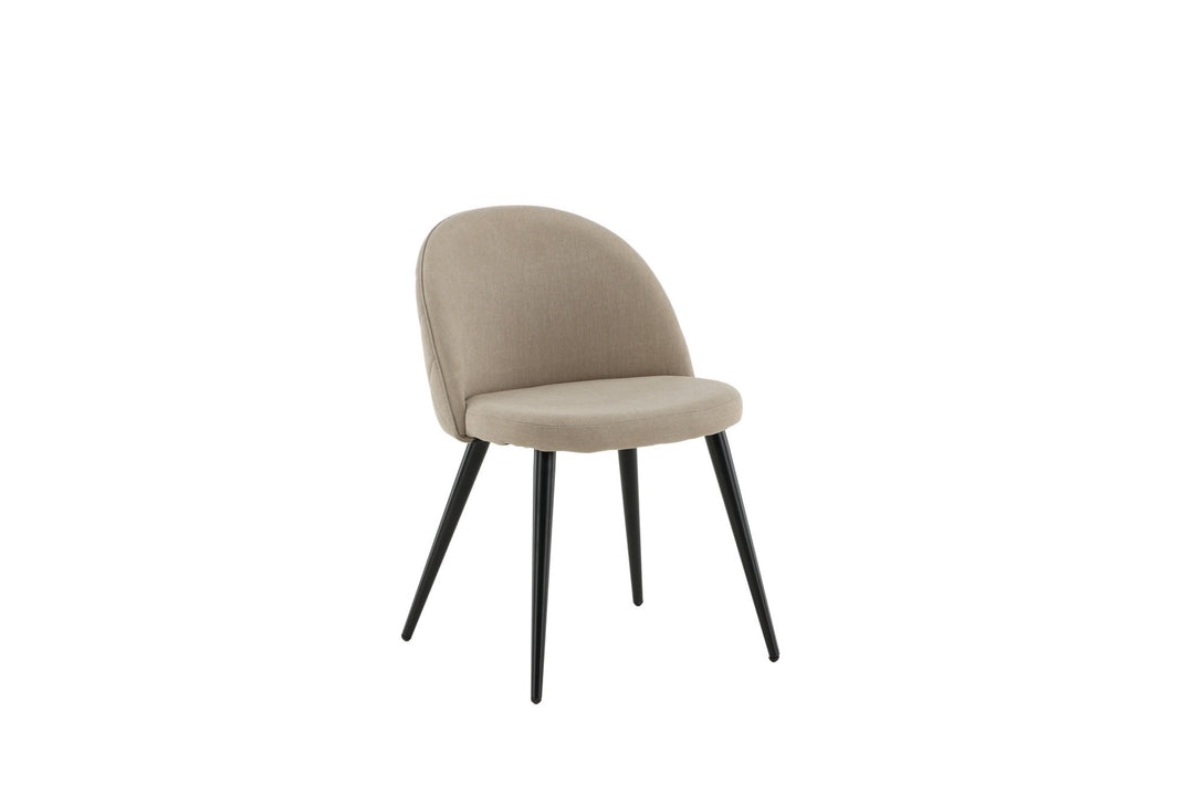 Venture Home Velvet Stitches Chair 2-pack - Black / Beige Fabric (Polyester Linen)