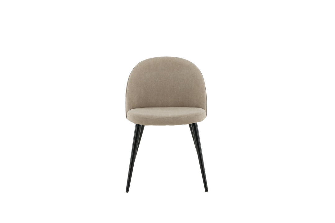 Venture Home Velvet Stitches Chair 2-pack - Black / Beige Fabric (Polyester Linen)