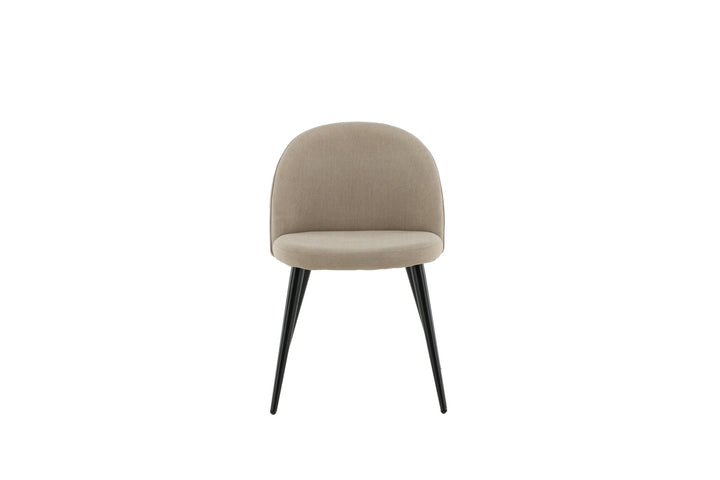 Venture Home Velvet Stitches Chair 2-pack - Black / Beige Fabric (Polyester Linen)