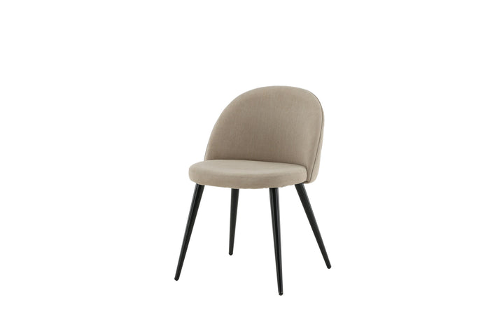 Venture Home Velvet Stitches Chair 2-pack - Black / Beige Fabric (Polyester Linen)