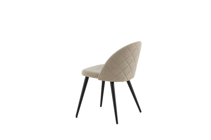 Venture Home Velvet Stitches Chair 2-pack - Black / Beige Fabric (Polyester Linen)