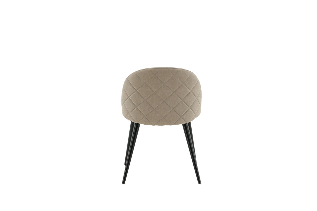 Venture Home Velvet Stitches Chair 2-pack - Black / Beige Fabric (Polyester Linen)