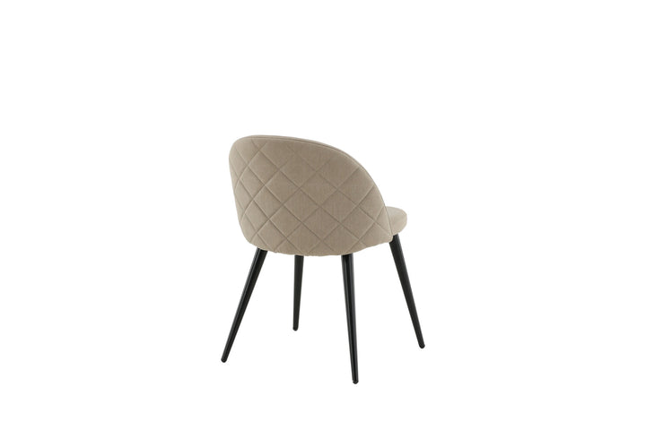 Venture Home Velvet Stitches Chair 2-pack - Black / Beige Fabric (Polyester Linen)